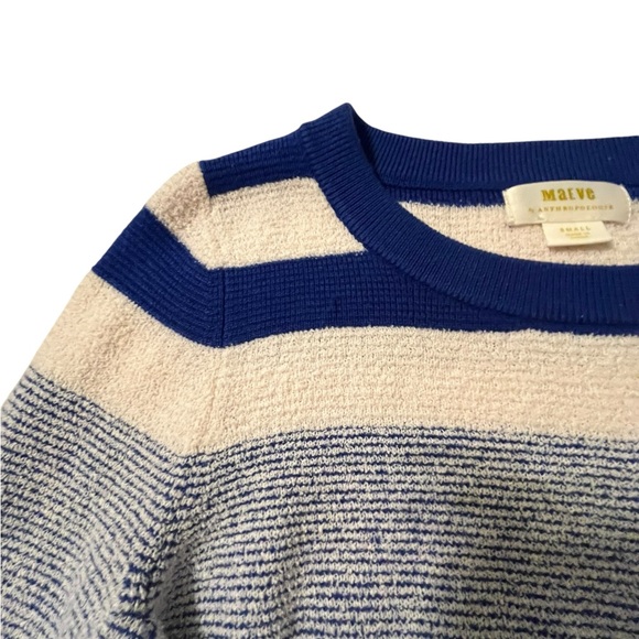 ANTHROPOLOGIE Maeve Paulina Striped Knit Crewneck Sweater by Size S - Picture 6 of 9